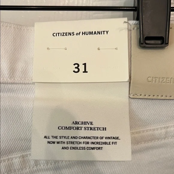 CITIZENS OF HUMANITY Isola Cropped Boot in Plaster (White) Sz 31 - NWT!!